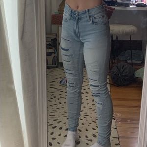 American Eagle Patched Jeans